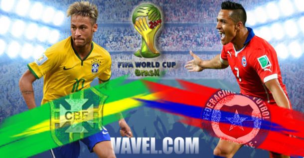 Brazil vs Chile Text Commentary and Football Scores of FIFA World.