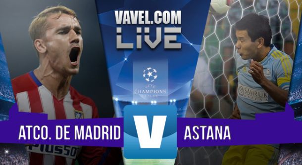 Jogo Atlético de Madrid x Astana ao vivo online na Uefa Champions League 2015