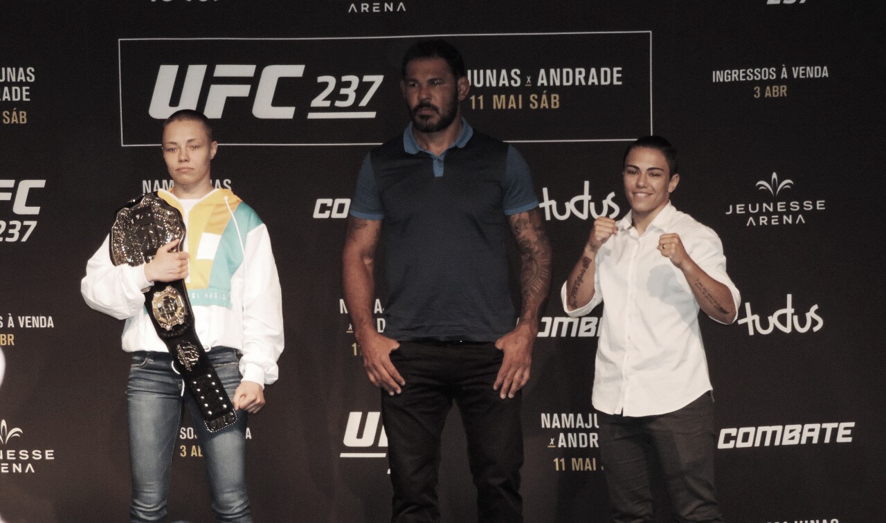 Jessica ‘Bate-Estaca’ prega respeito a Namajunas e revela: “Me considero zebra” Jessica ‘Bate-Estaca’ prega respeito a Namajunas e revela: “Me considero zebra”