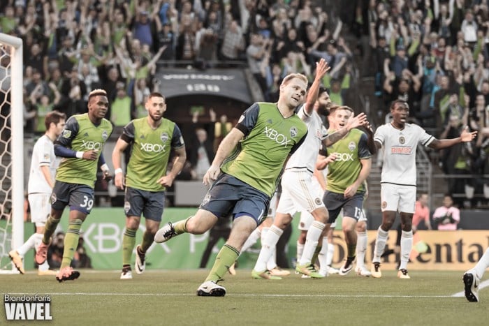 Jordan Morris scores first goal as Seattle Sounders defeat Philadelphia Union 2-1