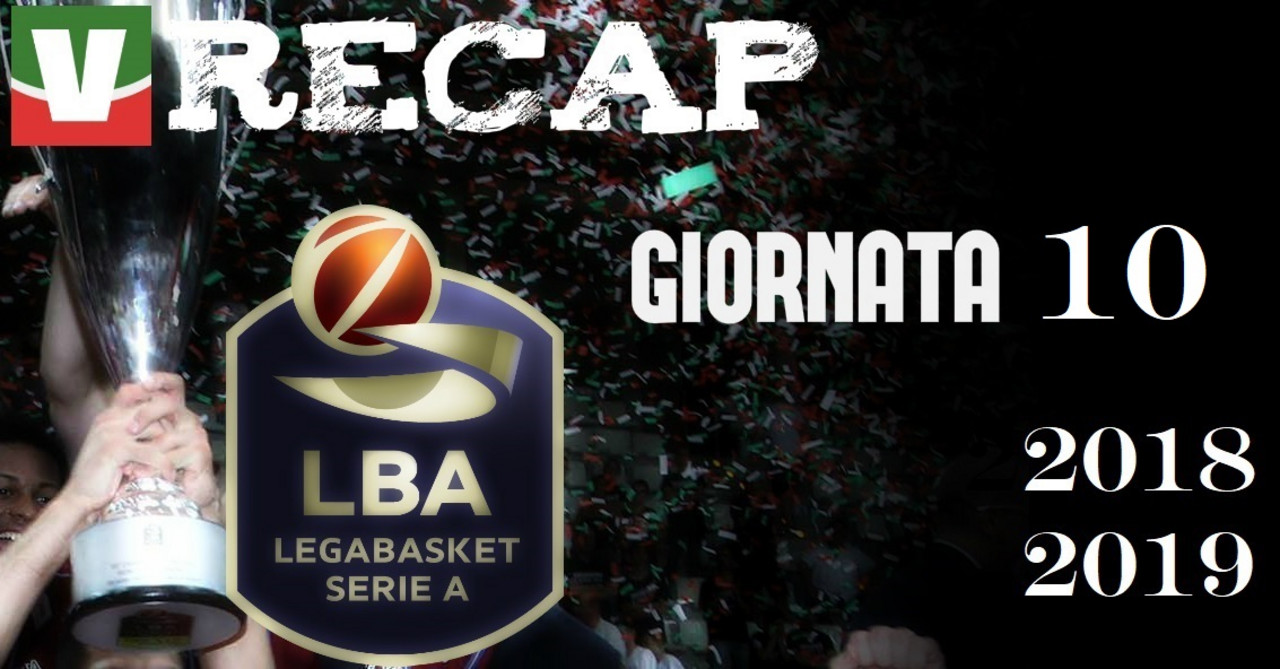 Legabasket, Serie A: risultati e tabellini della decima giornata