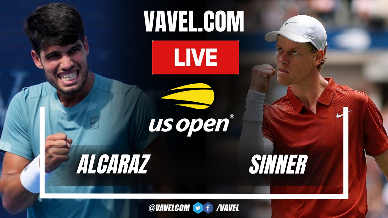 Highlights and Sets Alcaraz vs Sinner (6-2, 3-6, 6-1 y 6-4) in US Open Final