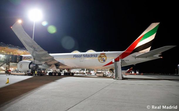 La expedición del Real Madrid ya está rumbo a Dubái