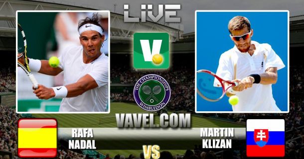 Wimbledon 2014: Rafael Nadal - Martin Klizan  en directo 