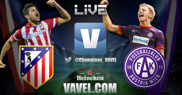 Diretta Atletico Madrid - Austria Vienna in Champions League