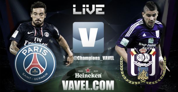 Diretta PSG - Anderlecht in Champions League