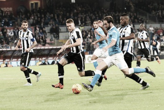 Udinese - Napoli in Serie A 2016 (3-1): il Napoli cade a Udine
