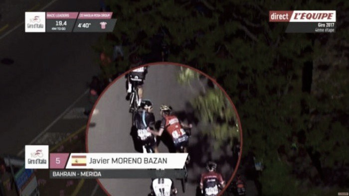 Javier Moreno, expulsado del Giro de Italia