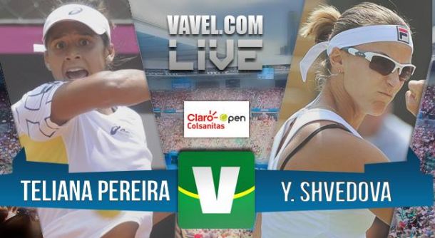 Resultado Teliana Pereira x Yaroslava Shvedova na final do WTA Bogotá 2015