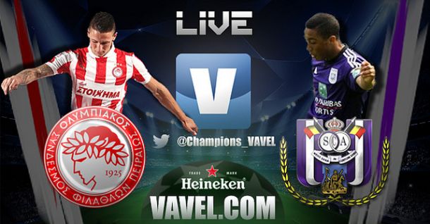 Live Olympiacos - Anderlecht in Champions League