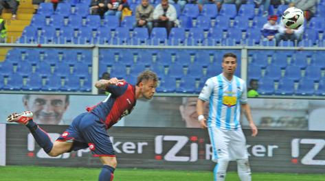 Borriello ancora decisivo, il Genoa manda il Pescara in B
