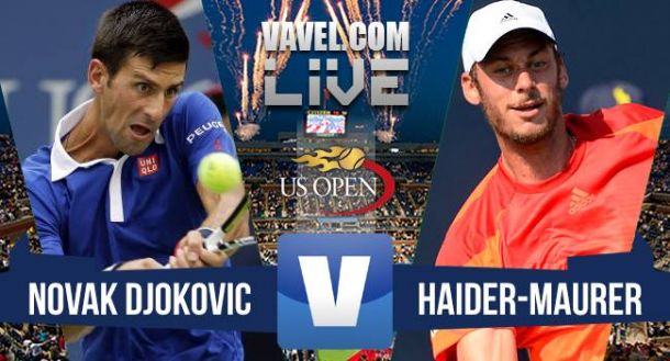 Novak Djokovic x Haider-Maurer no US Open 2015 (3-0)