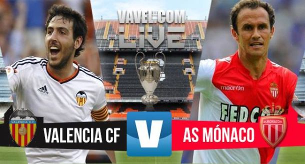 Resultado Valencia - Mónaco en la previa de la Champions League 2015 (3-1)