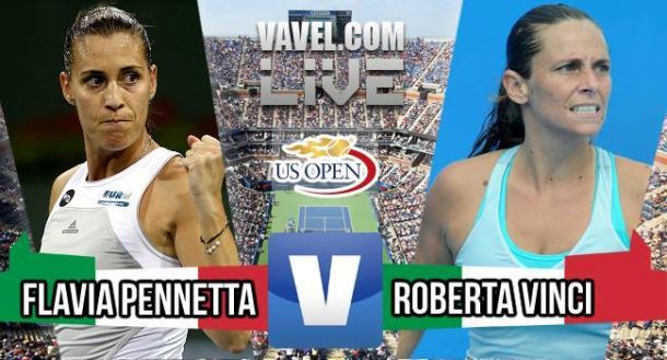 Score Roberta Vinci - Flavia Pennetta Of The 2015 US Open Women's Final (0-2)