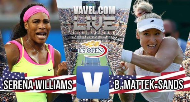 Score Serena Williams Vs Bethanie Mattek-Sands  Of The 2015 US Open Third Round (2-1)