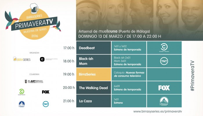 BirraSeries Málaga presenta la muestra televisiva PrimaveraTV en Muelle Uno