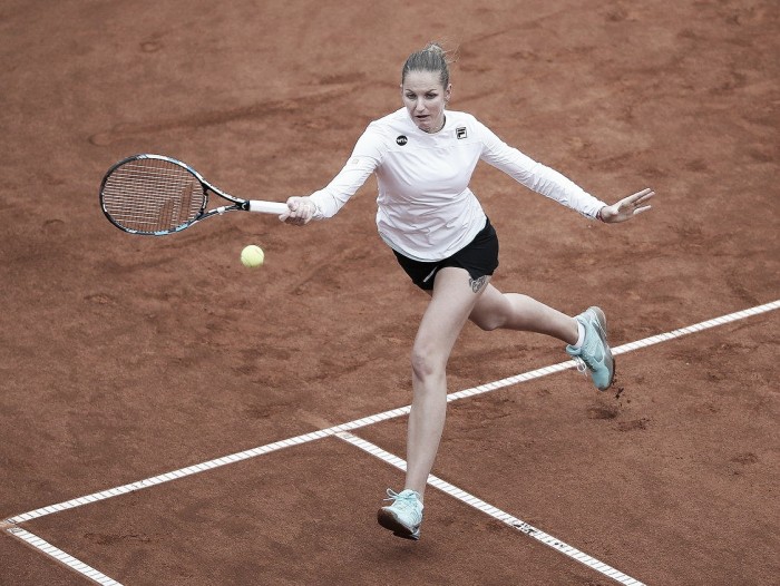 WTA Prague: Karolina Pliskova breezes through her opening match against Stefanie Voegele