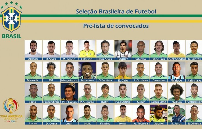 Com Ganso e sem Neymar, CBF divulga pré-lista de convocados para Copa América Centenário