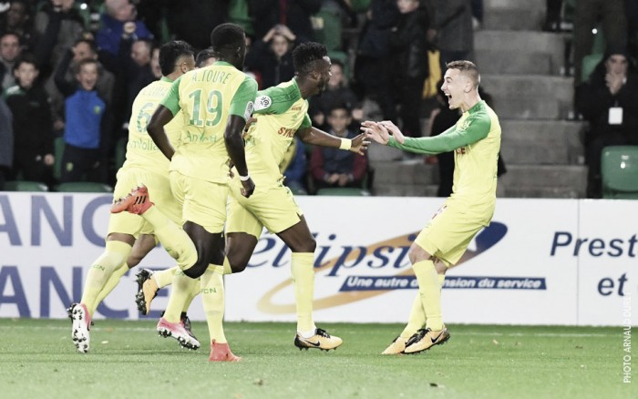 Nantes faz gol no fim e derrota Guingamp para entrar na zona de classificação da UCL Nantes faz gol no fim e derrota Guingamp para entrar na zona de classificação da UCL