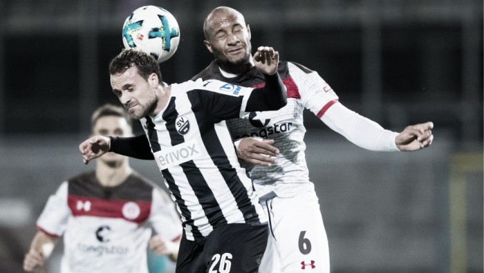 Com gols no fim, Sandhausen e St. Pauli ficam no empate em jogo equilibrado