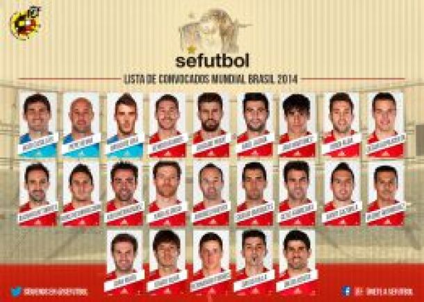 Los 23 hombres de España para Brasil 2014