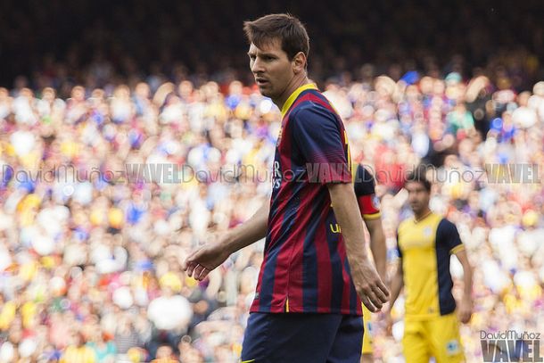 Leo Messi celebra sus catorce años en el Barça