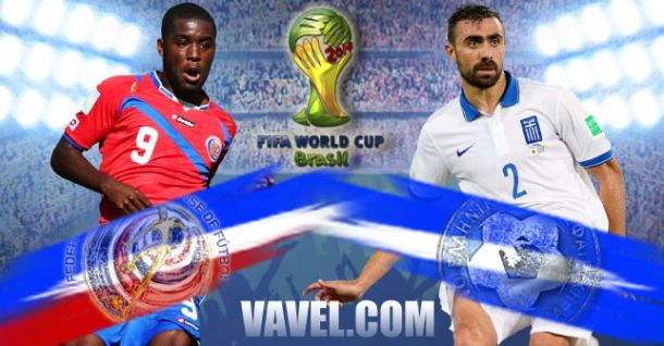 Costa Rica - Greece: Text Commentary and Football Scores of 2014 FIFA World Cup Round of 16
