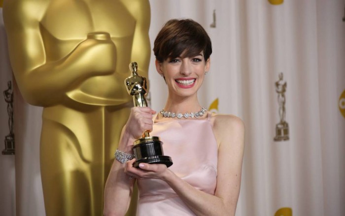 Anne Hathaway no estaba feliz  cuando ganó el Oscar