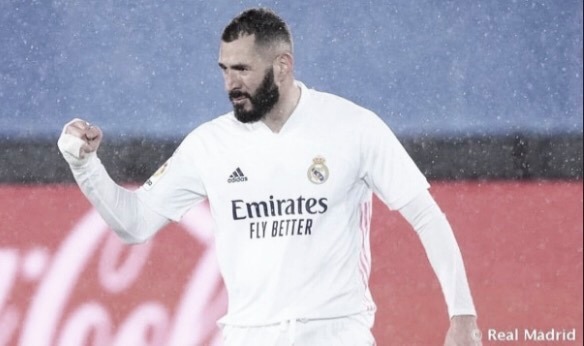Benzema: "Era muy importante para seguir con nuestro objetivo" Benzema: "Era muy importante para seguir con nuestro objetivo"