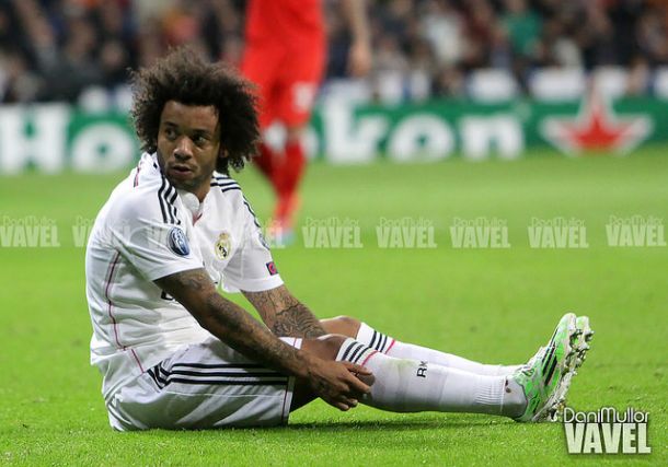 La lesión de Marcelo le complica su presencia en el próximo derbi