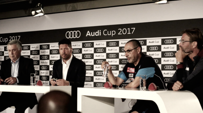 Napoli, mister Sarri: "L'Audi Cup è un'importante vetrina, ma resta sempre calcio estivo"