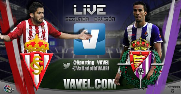 Resultado Sporting de Gijón - Real Valladolid en la Liga Adelante 2015 (1-1)