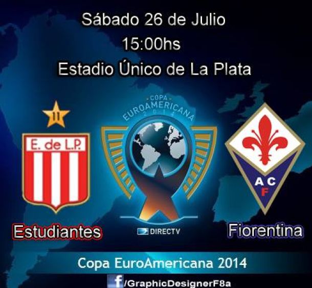 Resultado Estudiantes de La Plata - Fiorentina (0-1) 2014 por la Copa Euroamericana 2014