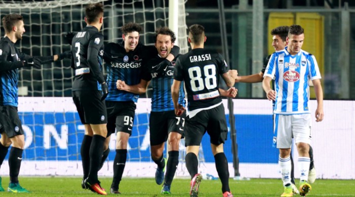 Coppa Italia - L'Atalanta travolge il Pescara 3-0 e vola agli ottavi