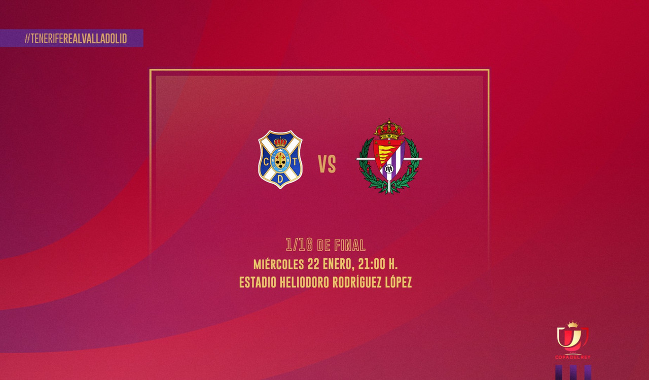 Tenerife - Real Valladolid EN VIVO y en directo online en la Copa del Rey 2020