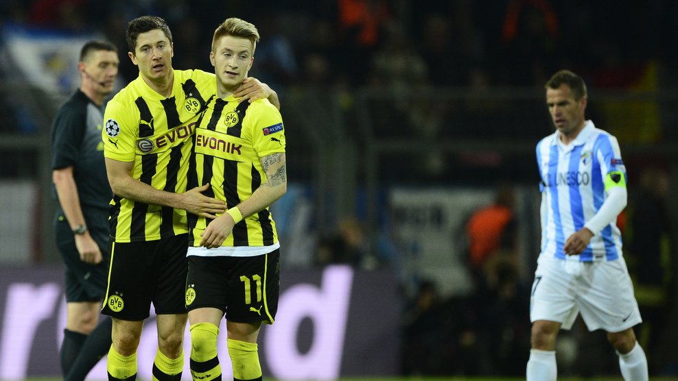 Com virada heróica nos acréscimos, Dortmund desbanca Málaga e avança na Champions