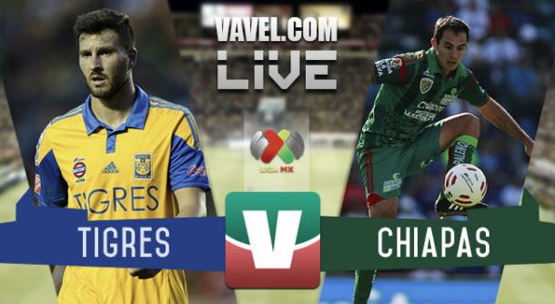 Resultado Tigres - Jaguares Chiapas en Liga MX 2015 (4-1)