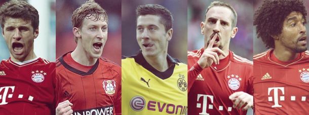 Bundesliga: os jogadores e seus números no primeiro turno