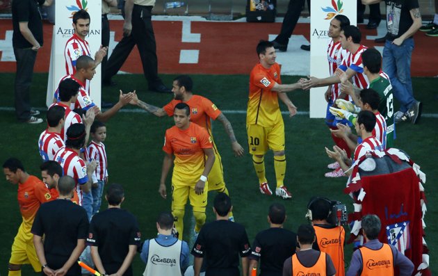 Il Barcellona festeggia con i tre punti al Vicente Calderon