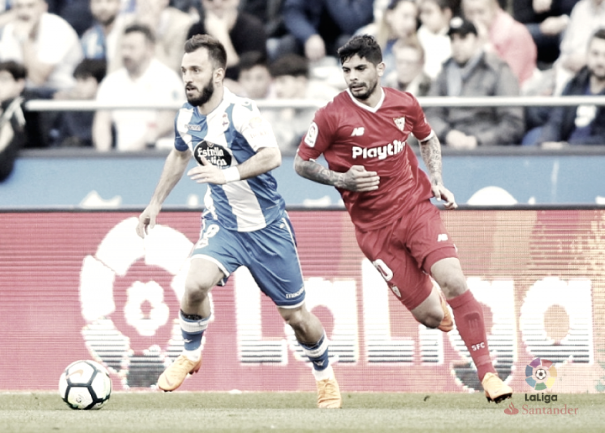 Final de infarto y reparto de puntos entre Deportivo y Sevilla