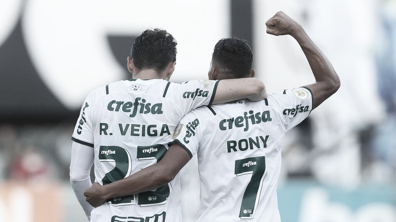 Palmeiras faz jogo controlado e supera Santos na Vila Belmiro