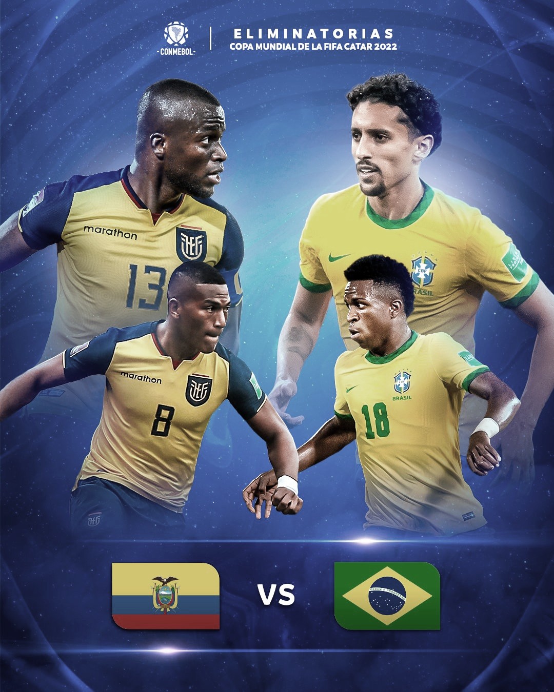 Resumen Ecuador vs Brasil en las Eliminatorias Mundial 2022 (1-1) 