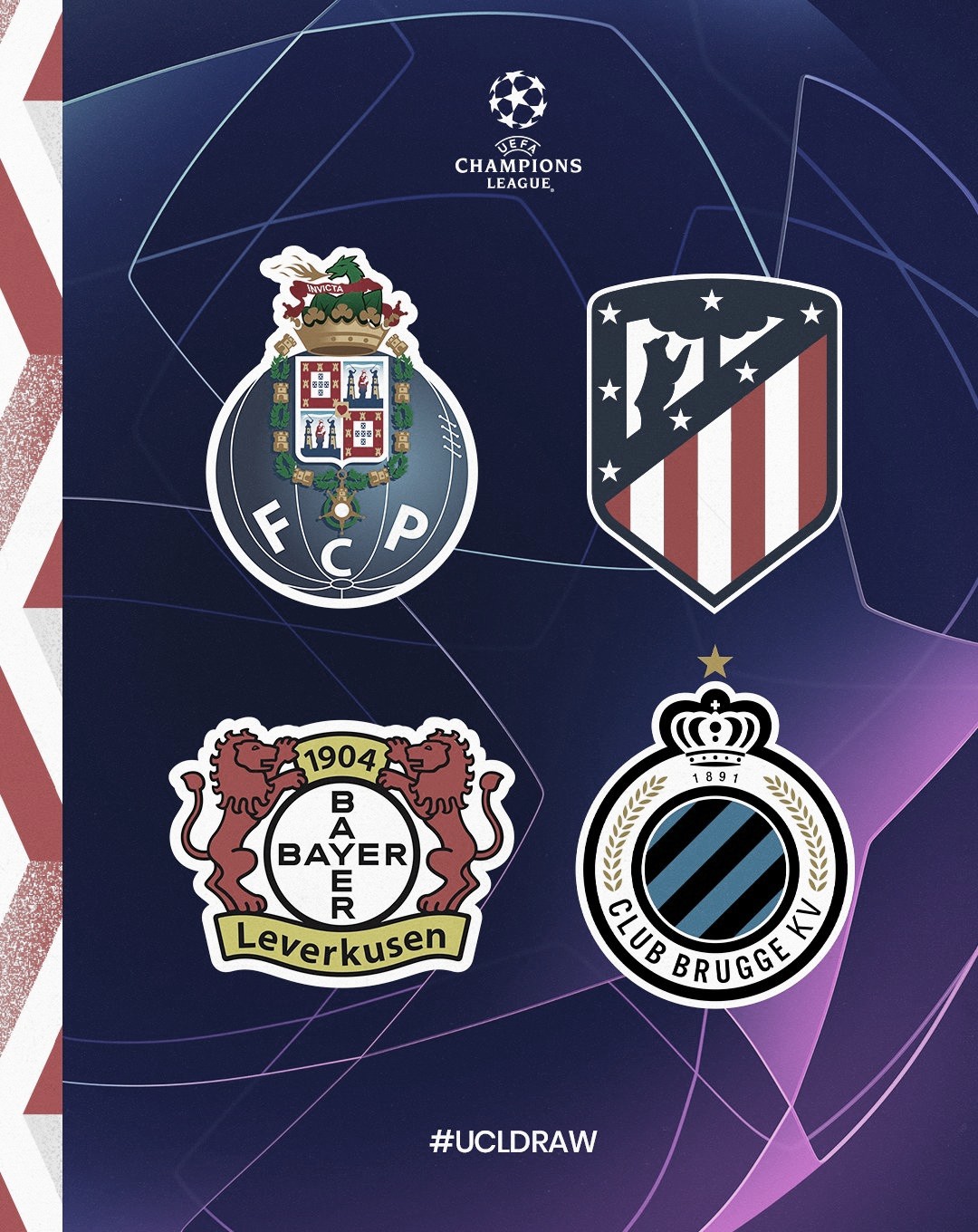 Porto, Bayer Leverkusen y Brujas, los grandes rivales del Atleti