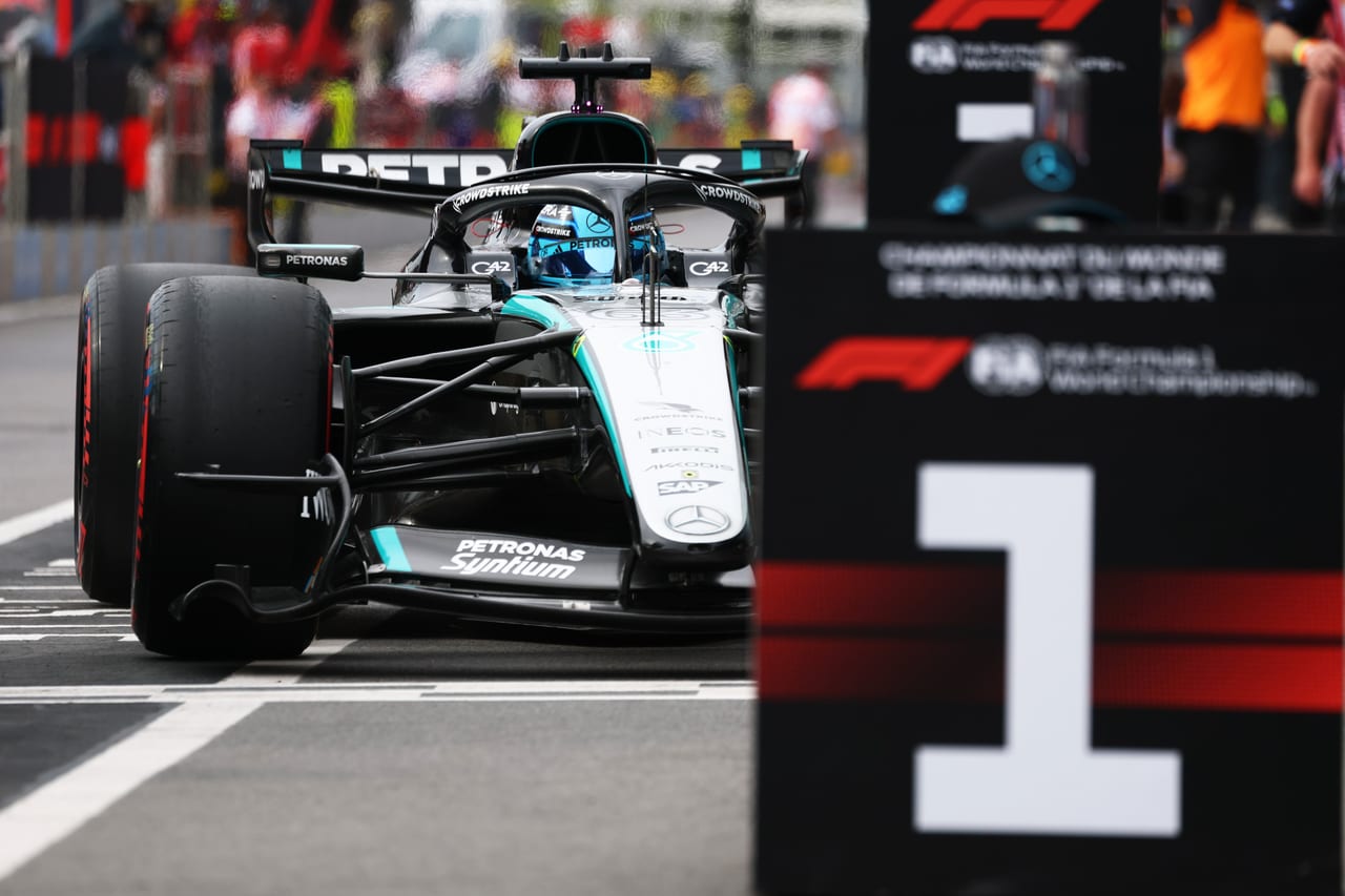 Russell conquista pole no Canadá em dobradinha da Mercedes; Bortoleto larga em 13º