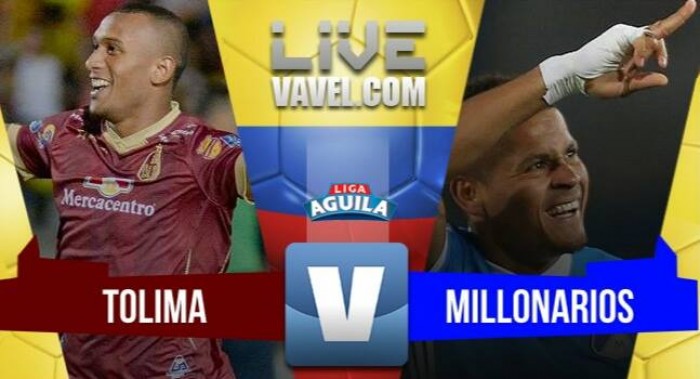 ¡Emotivo empate! Tolima empezó ganando pero Millonarios se lo igualó
