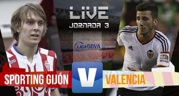 Resultado Sporting de Gijón - Valencia en la Liga BBVA 2015 (0-1)