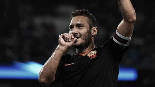 Totti gigante na Champions Totti gigante na Champions