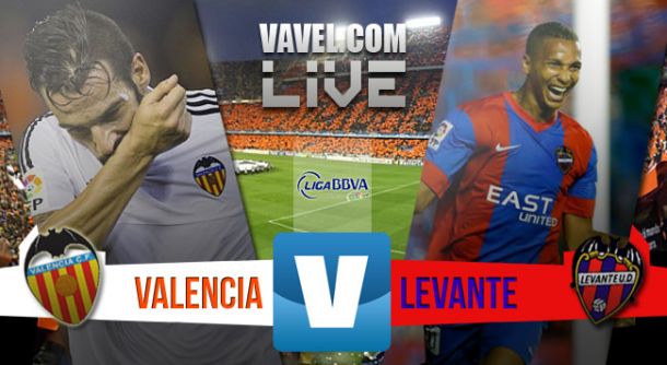Resultado Valencia - Levante en Liga 2015 (3-0)