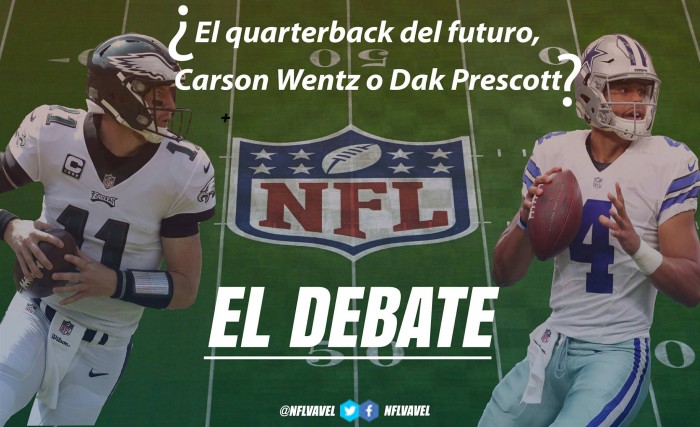 El debate: ¿el 'quarterback' del futuro, Carson Wentz o Dak Prescott?