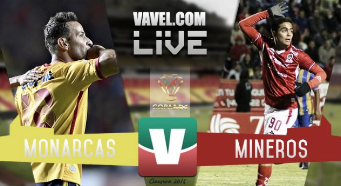Resultado Monarcas Morelia - Mineros de Zacatecas en Copa MX 2016 (4-5)